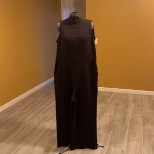 Anthropologie black jumpsuit size L.